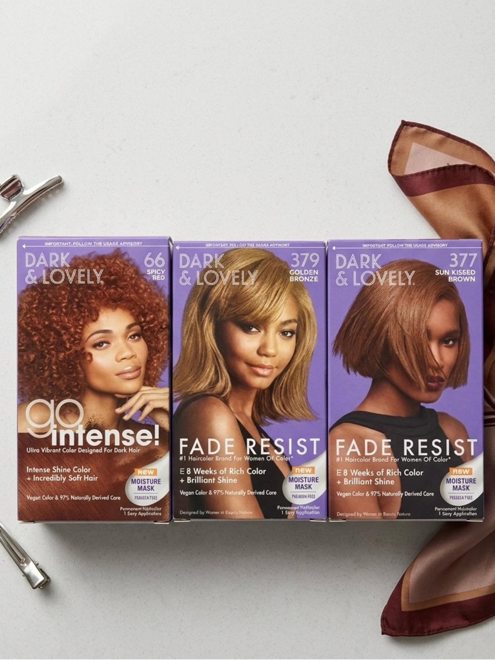Multi-Pack Hair Color — Spicy Red, Golden Bronze, Sun Kissed Brown